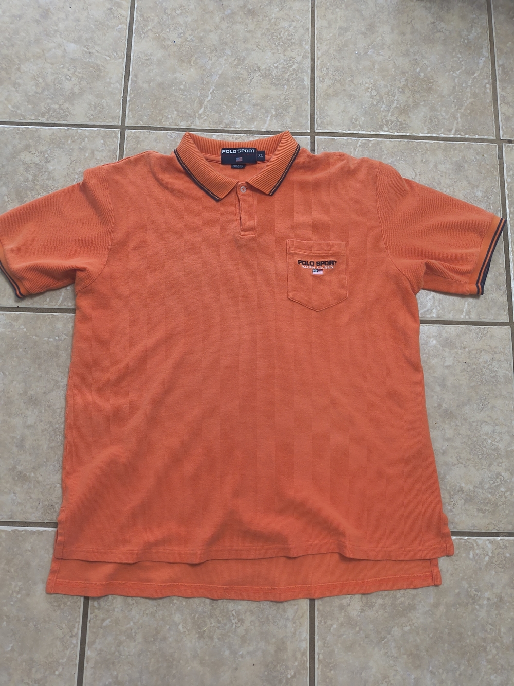 Polo by Ralph Lauren Orange Polo Sport Short-Sleeve Shirt with Pocket